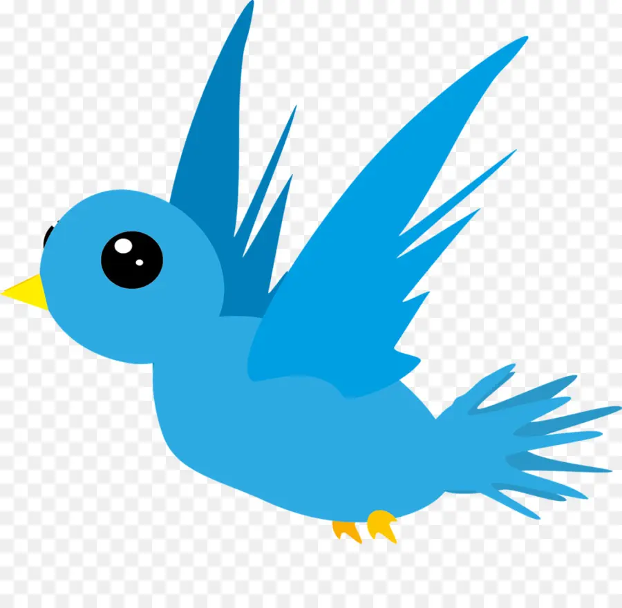 Pájaro Azul De Dibujos Animados，Vuelo PNG