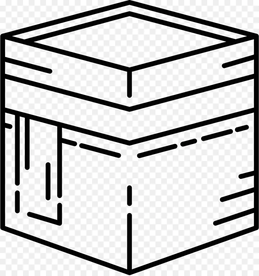 Contorno De Cubo Negro，Caja PNG