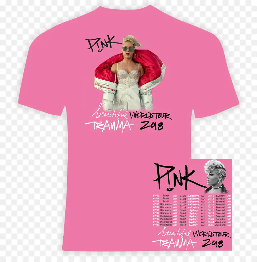 Camiseta，Hermosa Trauma World Tour PNG