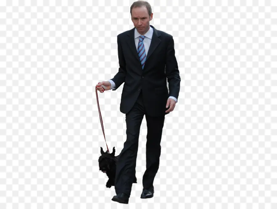 Hombre Paseando Perro，Traje PNG