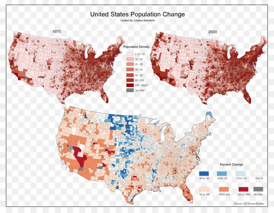 Cambio De Población，Estados Unidos PNG