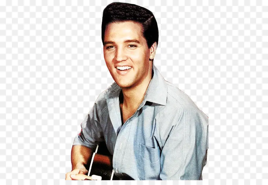 Hombre Con Guitarra，Camisa Azul PNG