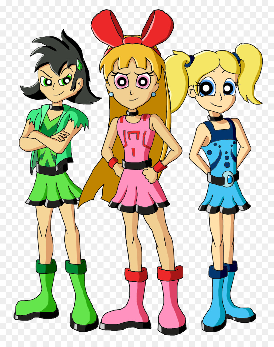 Blossom Bubbles Y Buttercup，Deviantart PNG