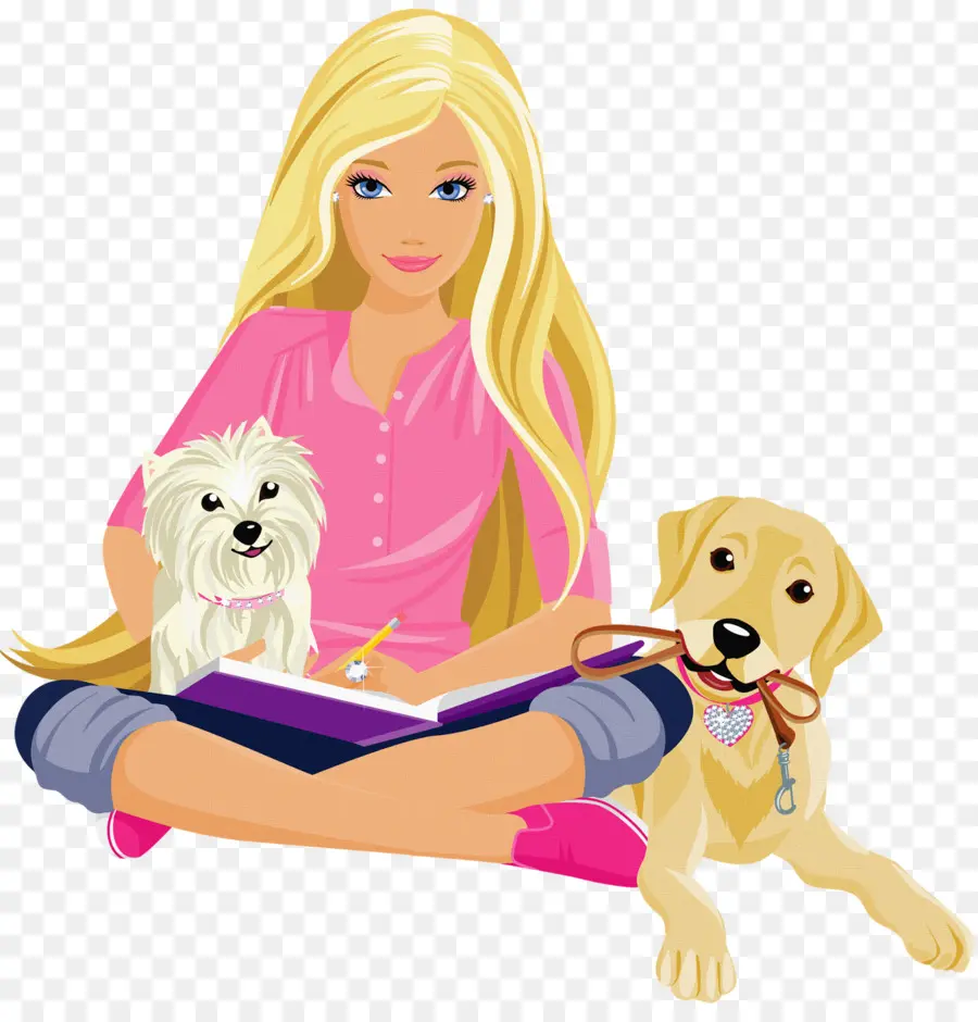 Niña Con Perros，Pelo Rubio PNG