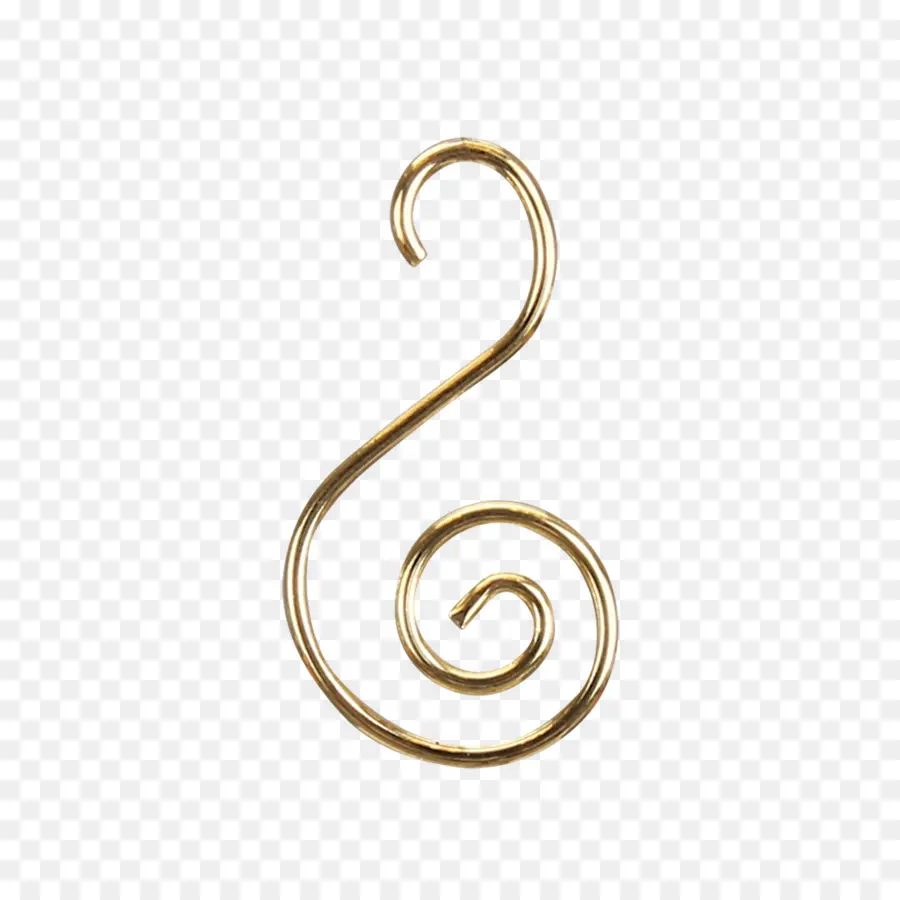 Gancho Espiral Dorado，Metal PNG