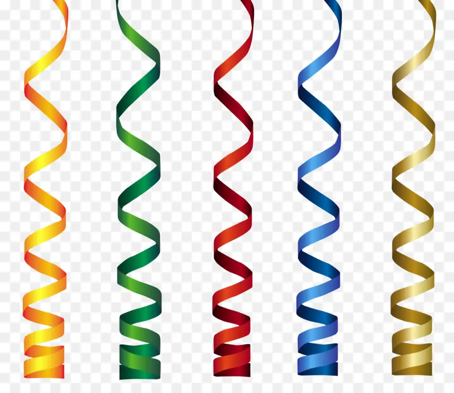 Serpentinas Coloridas，Decoración PNG