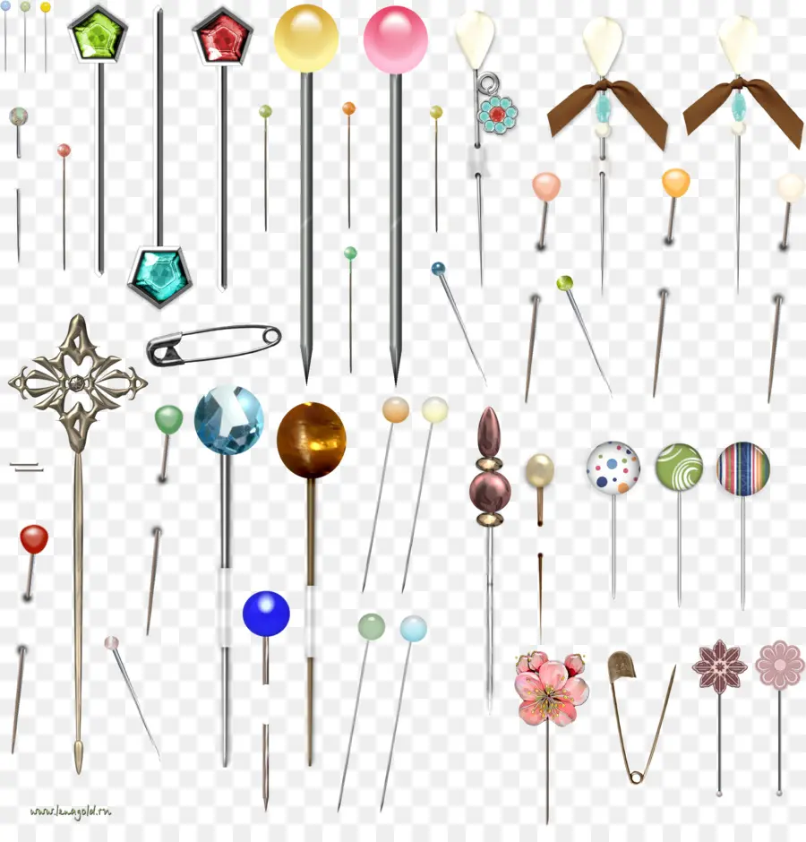 Alfileres Decorativos，Vistoso PNG