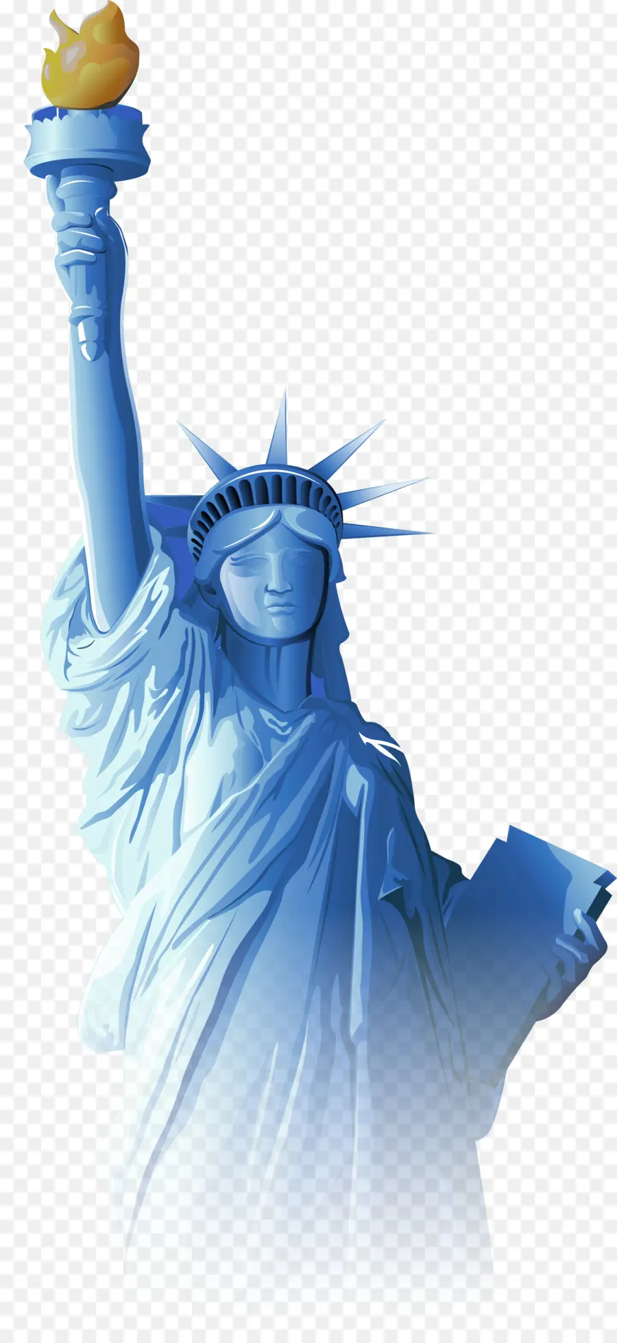 Silueta De La Estatua De La Libertad，Nueva York PNG