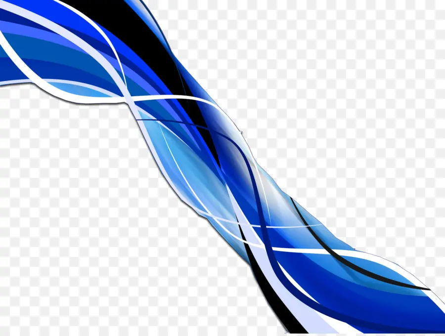 Ondas Abstractas，Azul PNG