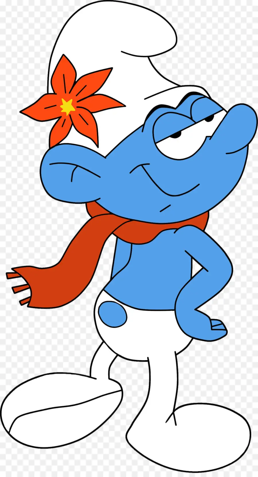 Personaje Azul Con Pañuelo Rojo，Sombrero PNG