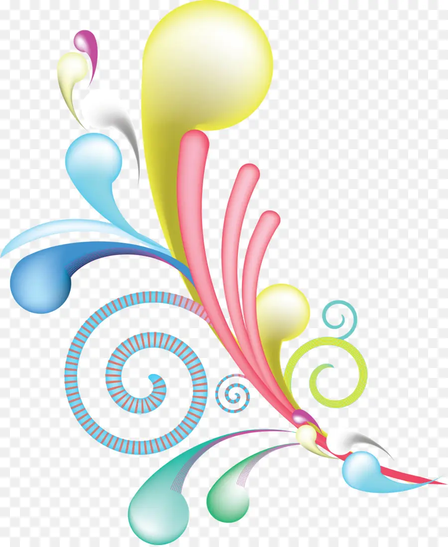 Diseño Abstracto Colorido，Remolinos PNG