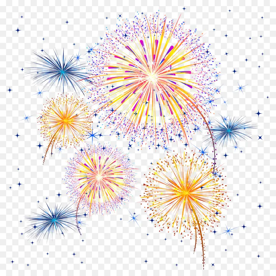 Fuegos Artificiales，Adobe Fireworks PNG