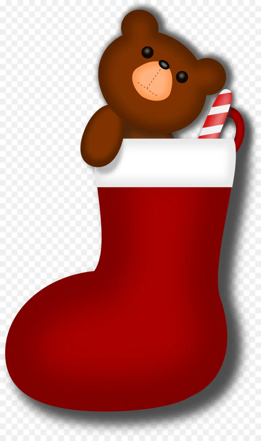 Calcetín De Navidad，Oso De Peluche PNG