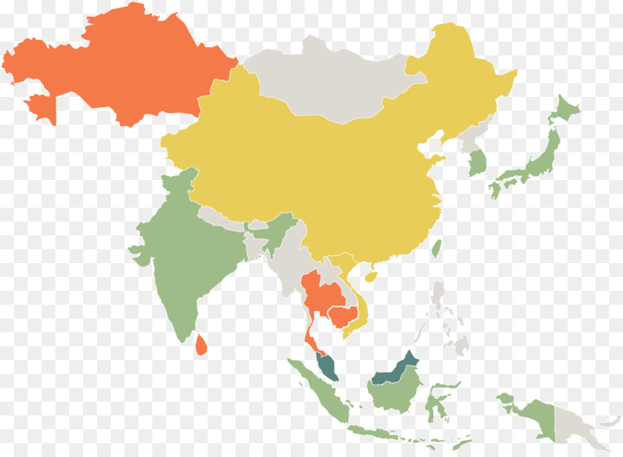 Mapa De Asia，Países PNG