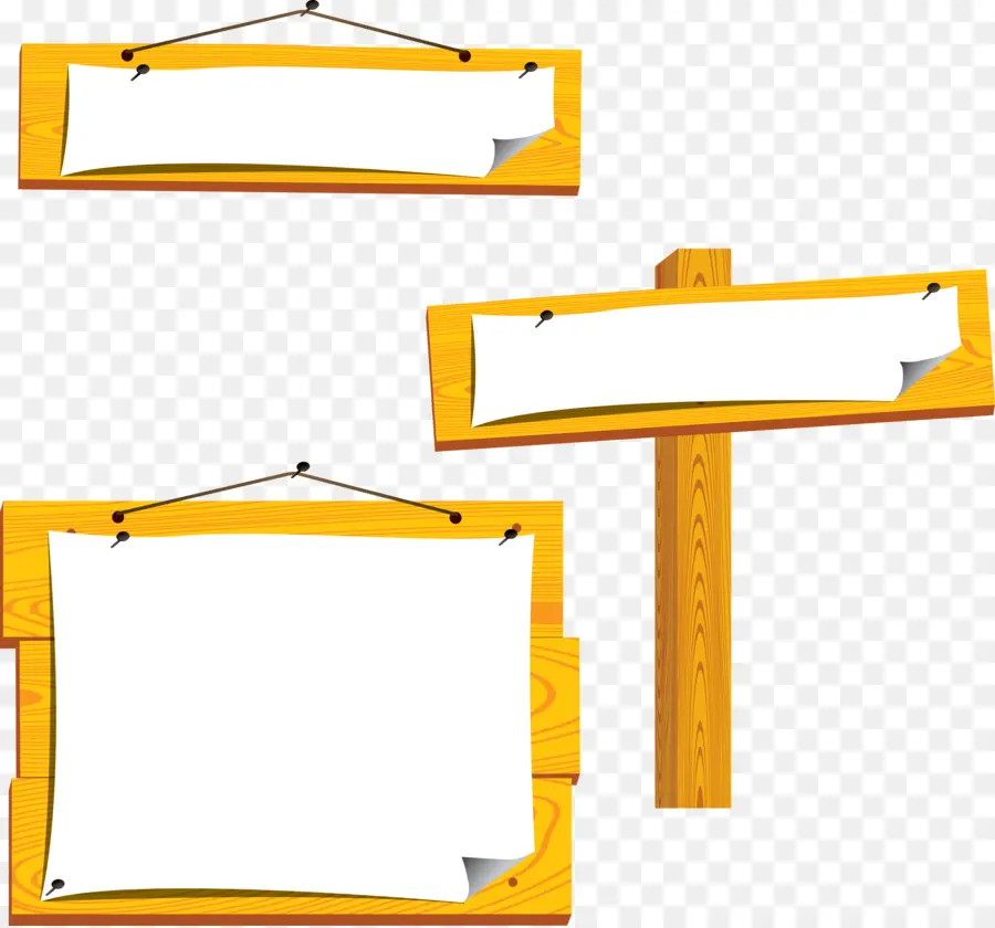 Letreros De Madera，Blanco PNG