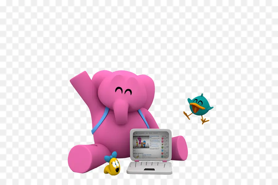 Elefante Rosa，Computadora Portátil PNG