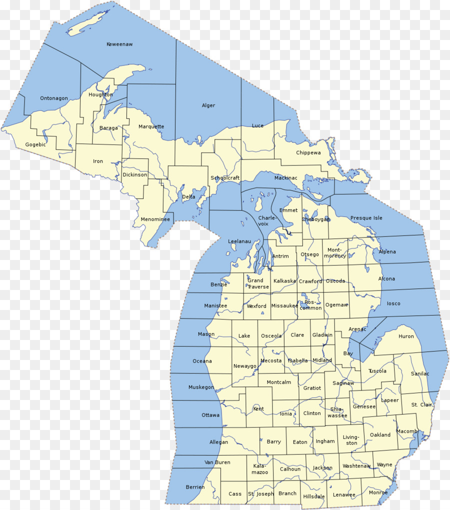 Mapa De Míchigan，Michigan PNG