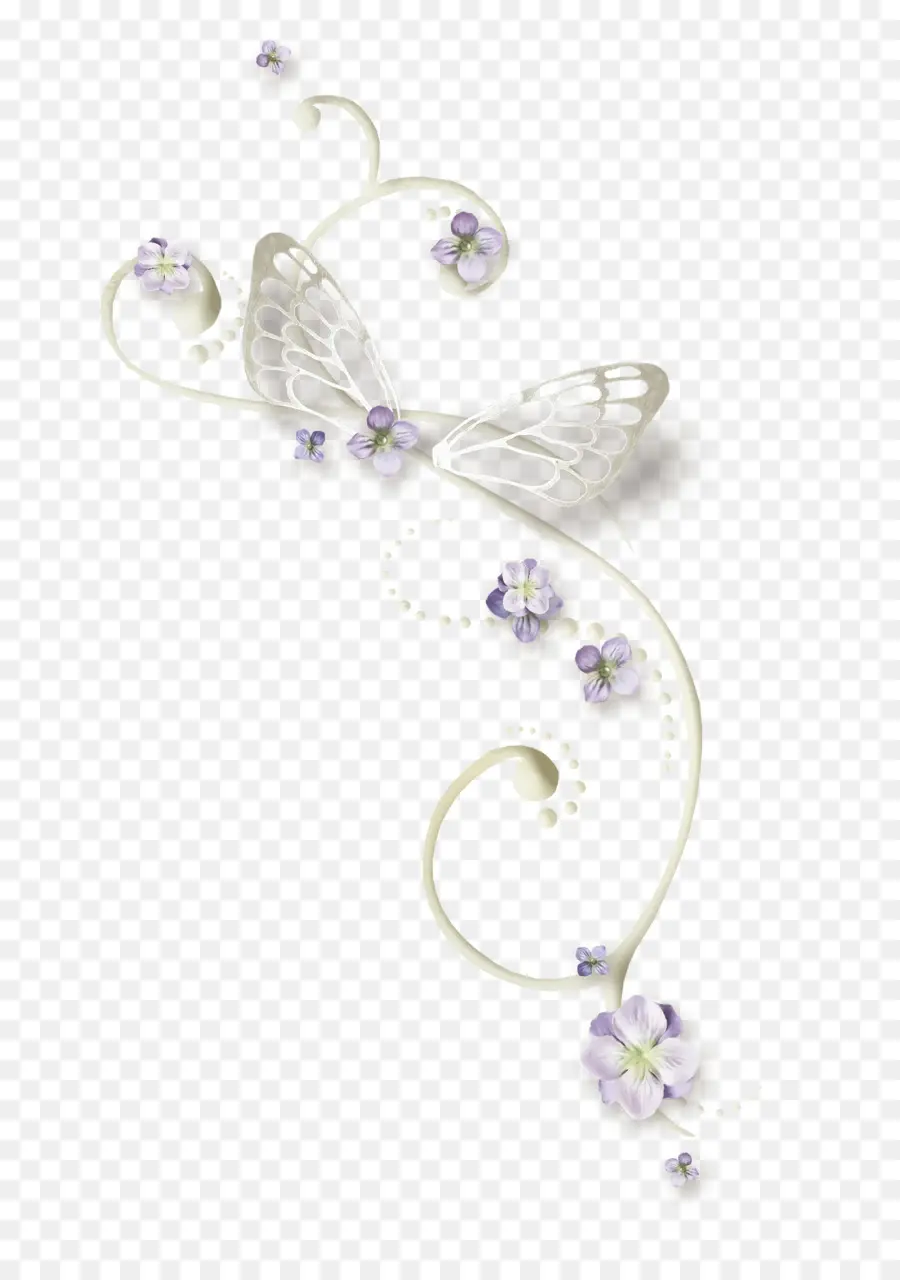 Mariposa Y Flores，Delicado PNG