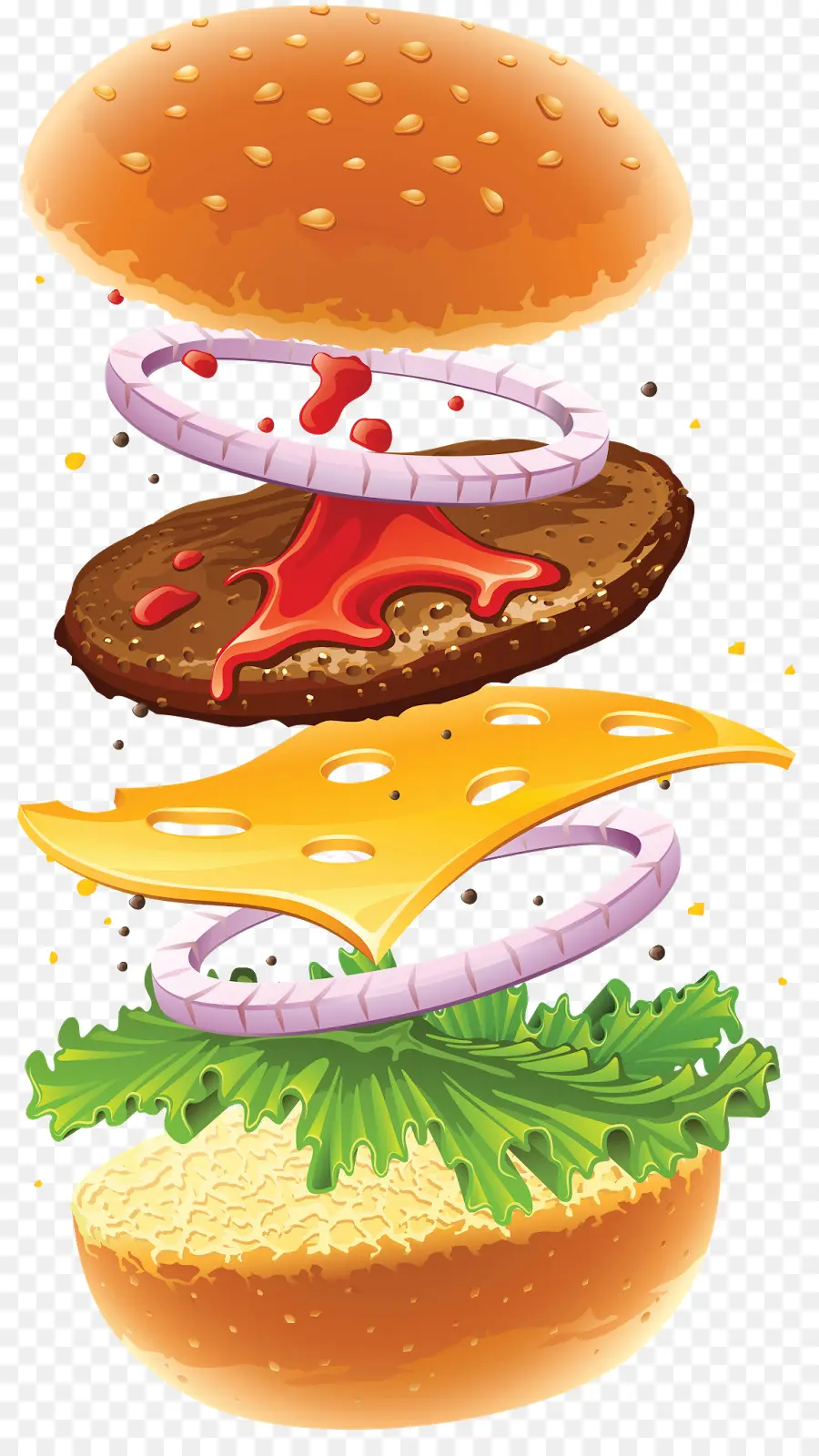 Hamburguesa，Queso PNG