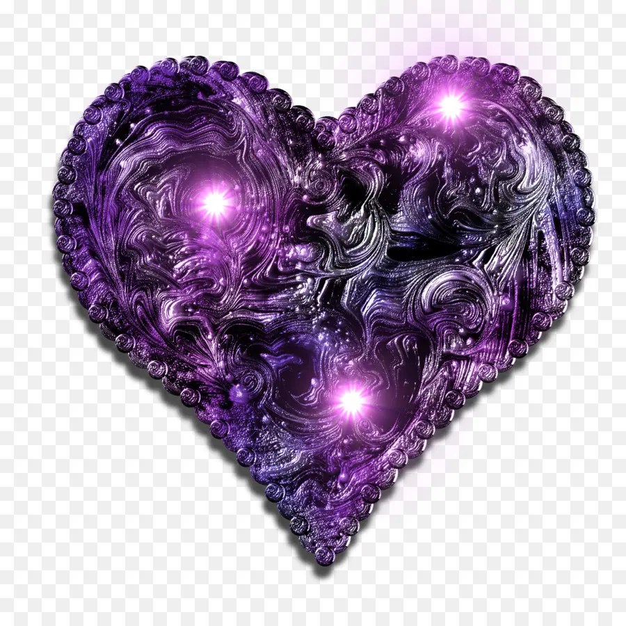 Púrpura，Corazón PNG