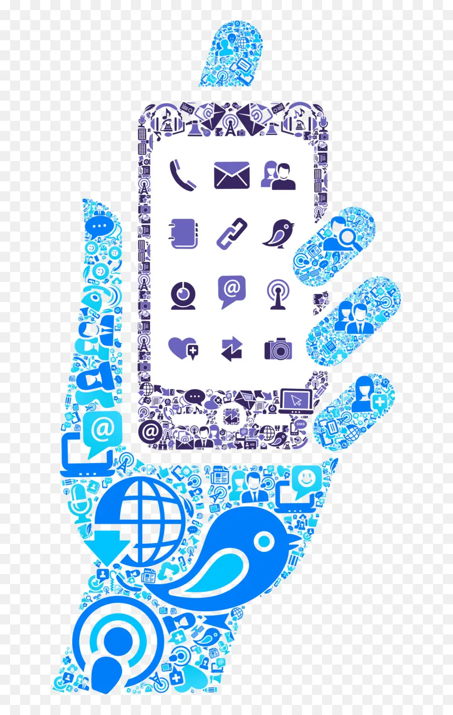 Smartphone En Mano，Móvil PNG