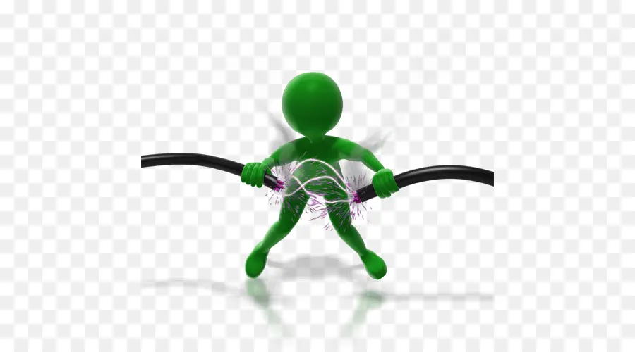 Figura Verde Con Cables Eléctricos，Electricidad PNG