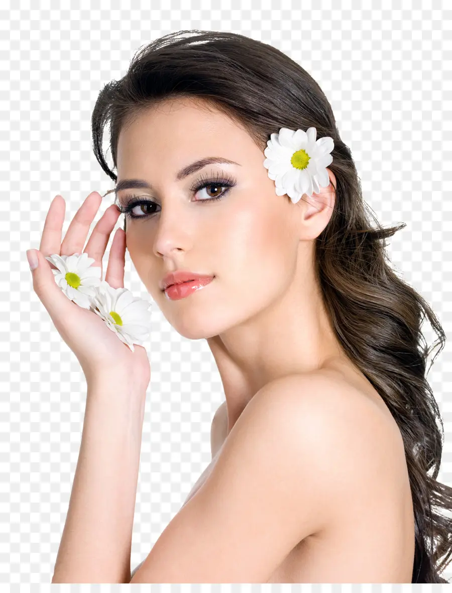 Mujer Con Flor，Mujer PNG