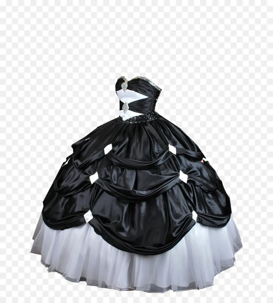 Vestido Blanco Y Negro，Moda PNG