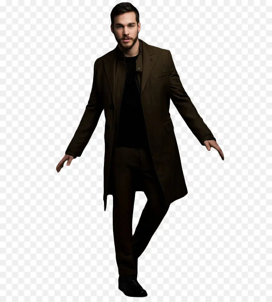 Hombre En Abrigo，Moda PNG