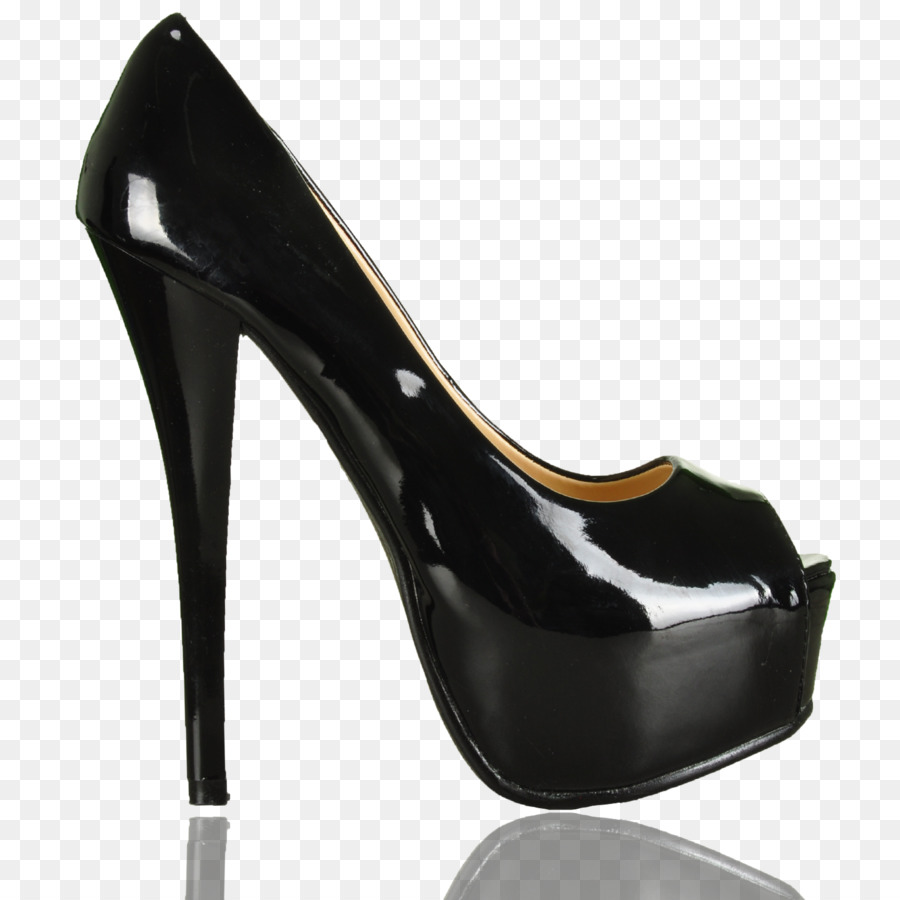 Zapato De Tacón Alto，Negro PNG