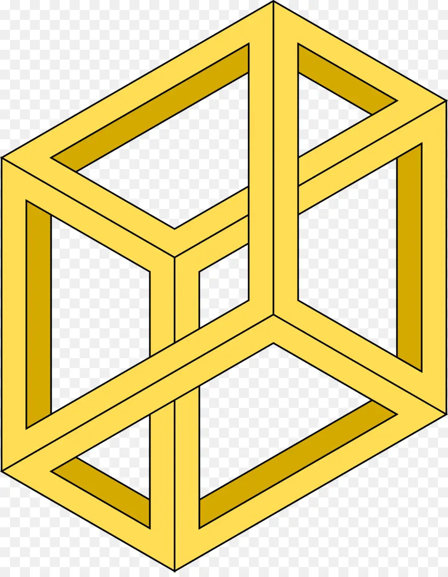 Cubo Imposible，Amarillo PNG