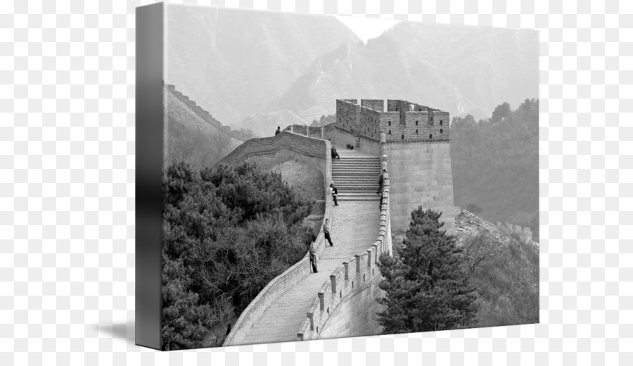 La Gran Muralla De China，En Blanco Y Negro PNG