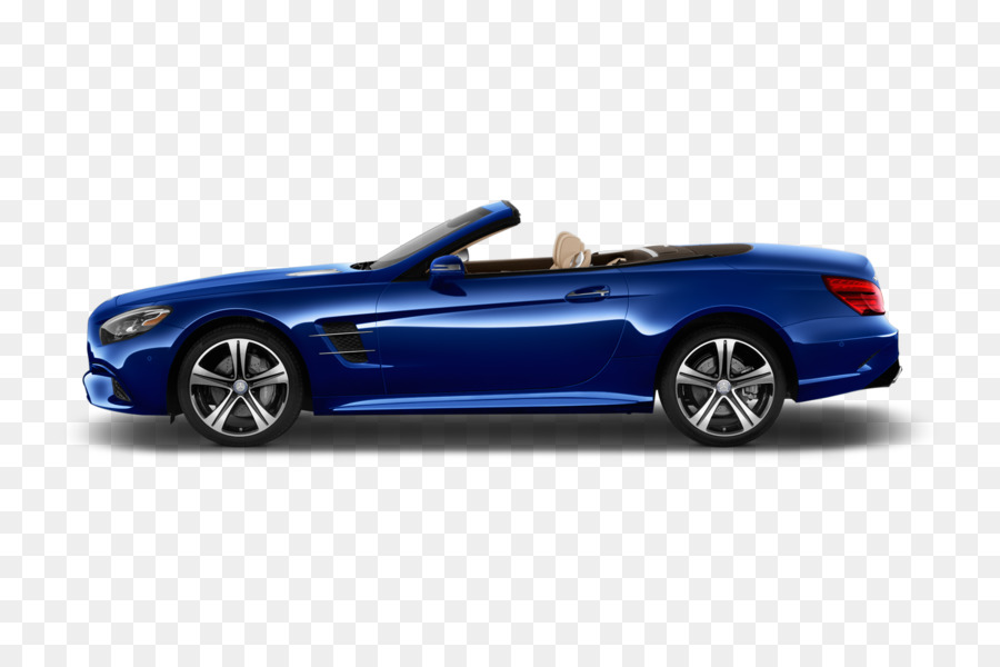 Coche Descapotable，Azul PNG