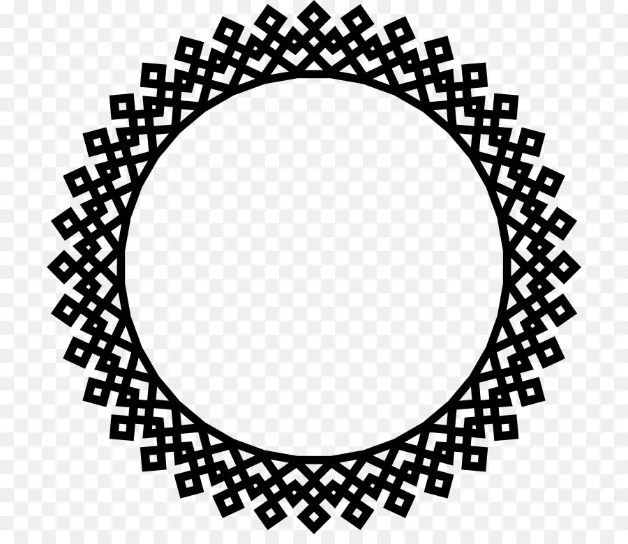 Marco Circular Negro，Decorativo PNG