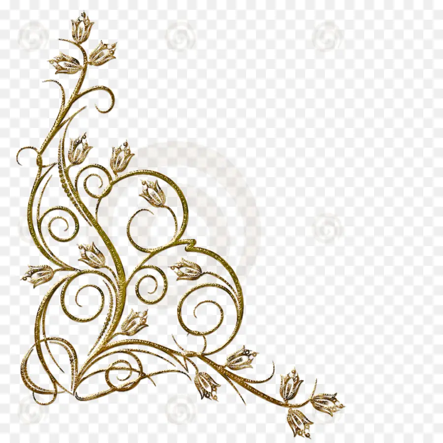 Diseño Floral Decorativo，Remolinos PNG