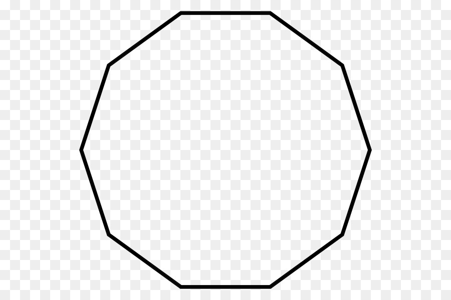 Decagon，Polígono Regular PNG