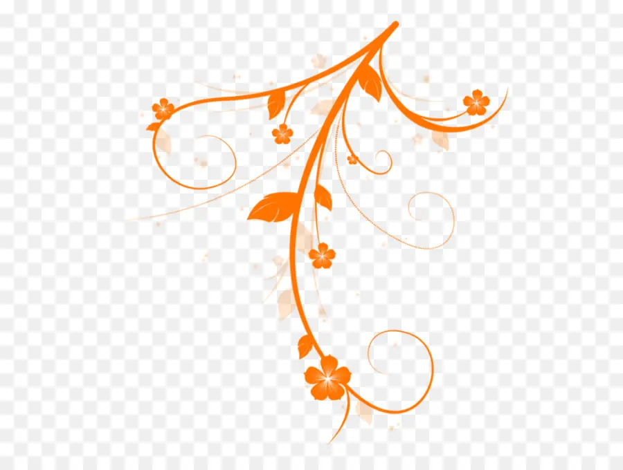 Diseño Floral Naranja，Flores PNG