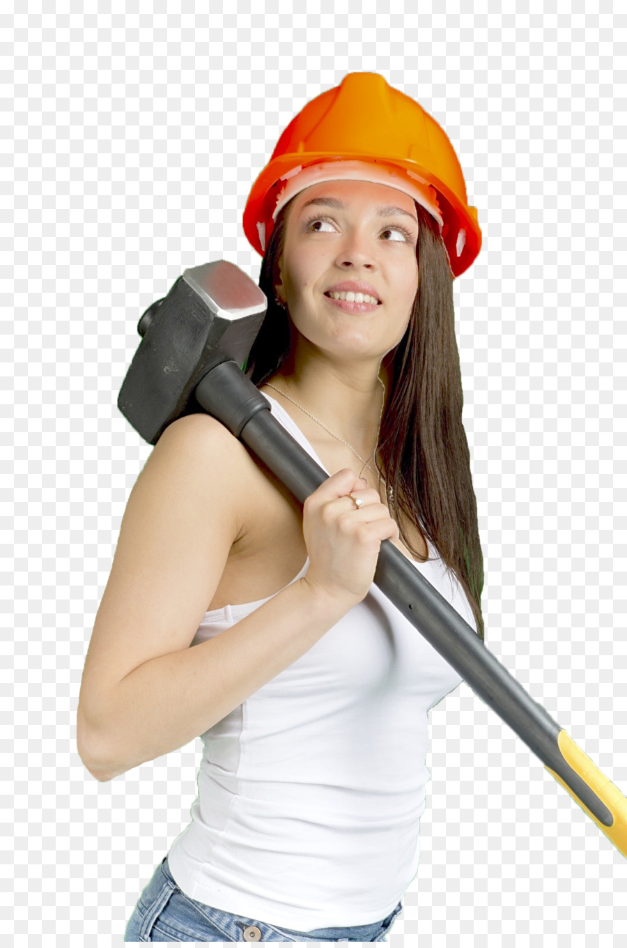 Mujer Con Martillo，Casco PNG