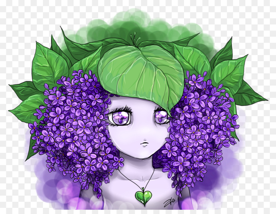 Personaje De Anime Floral，Flores PNG