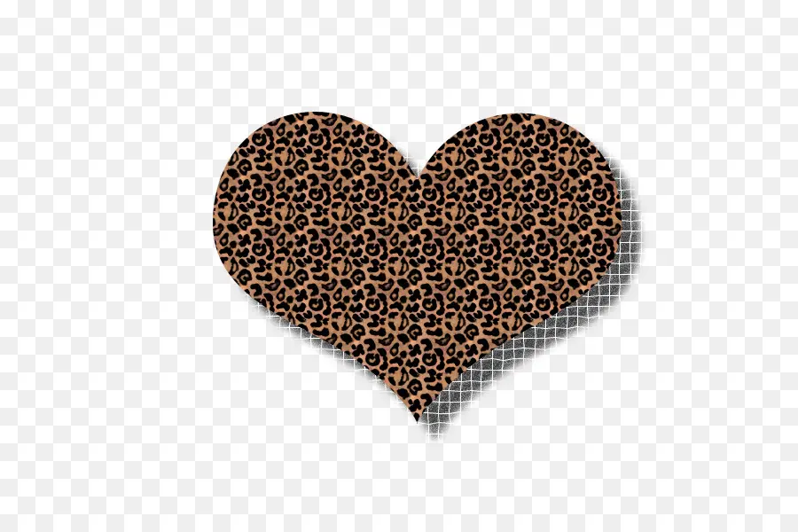 Corazón Con Estampado De Leopardo，Patrón PNG