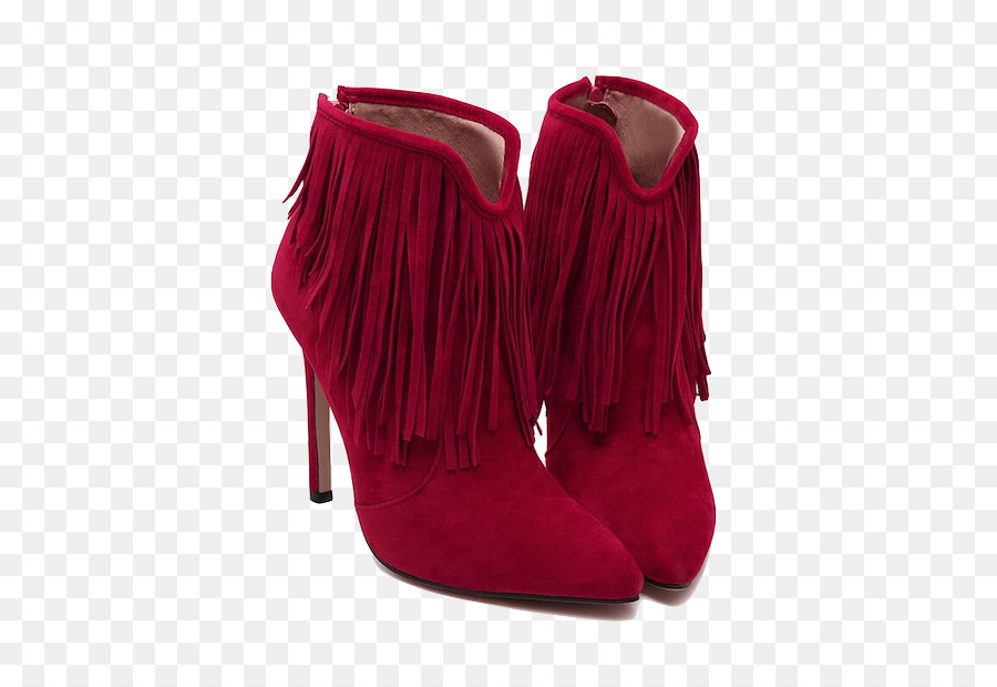 Botas Flecos Rojas，Tacones Altos PNG