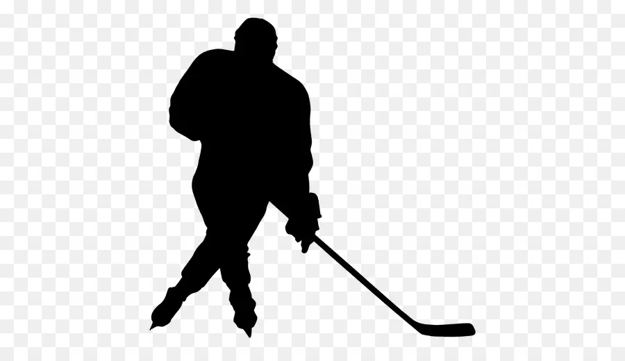 Silueta De Jugador De Hockey，Hielo PNG