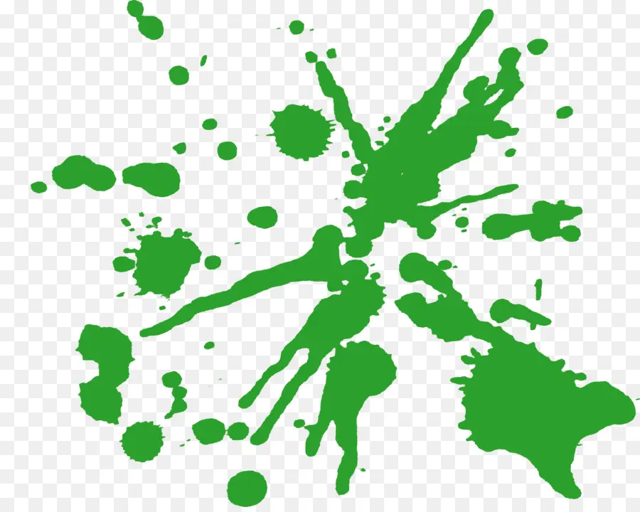 Salpicadura De Pintura Verde，Chapoteo PNG