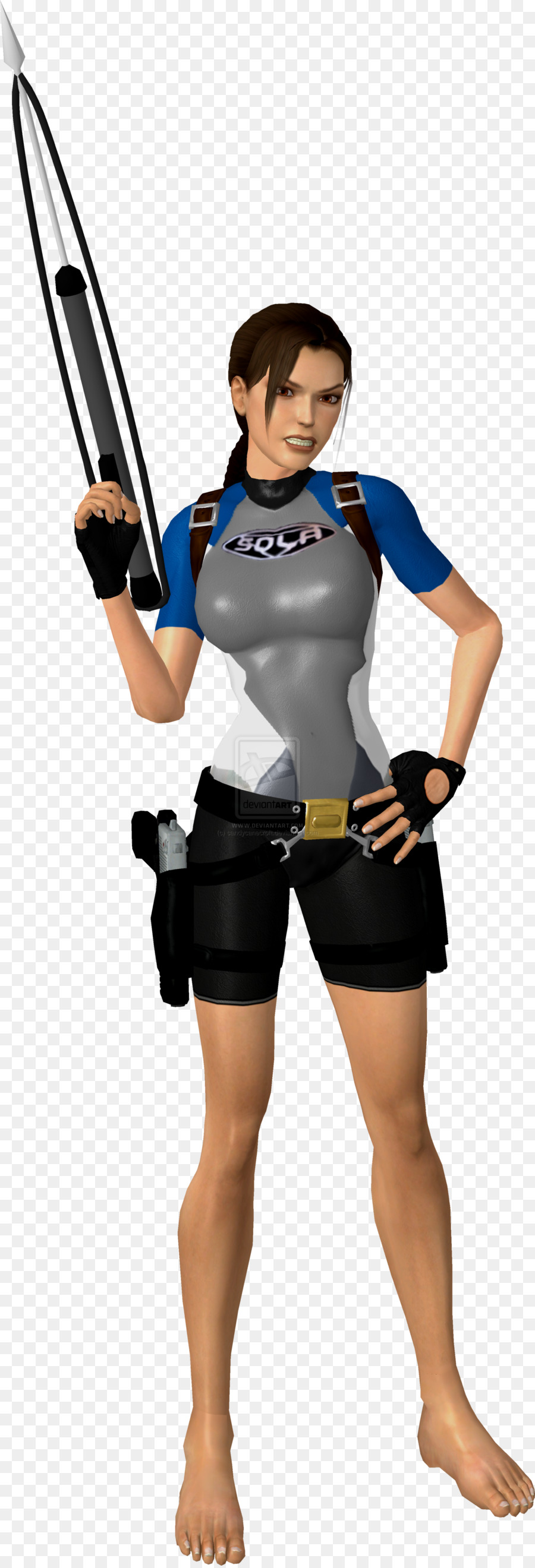 Lara Croft，Los Uniformes De Porristas PNG