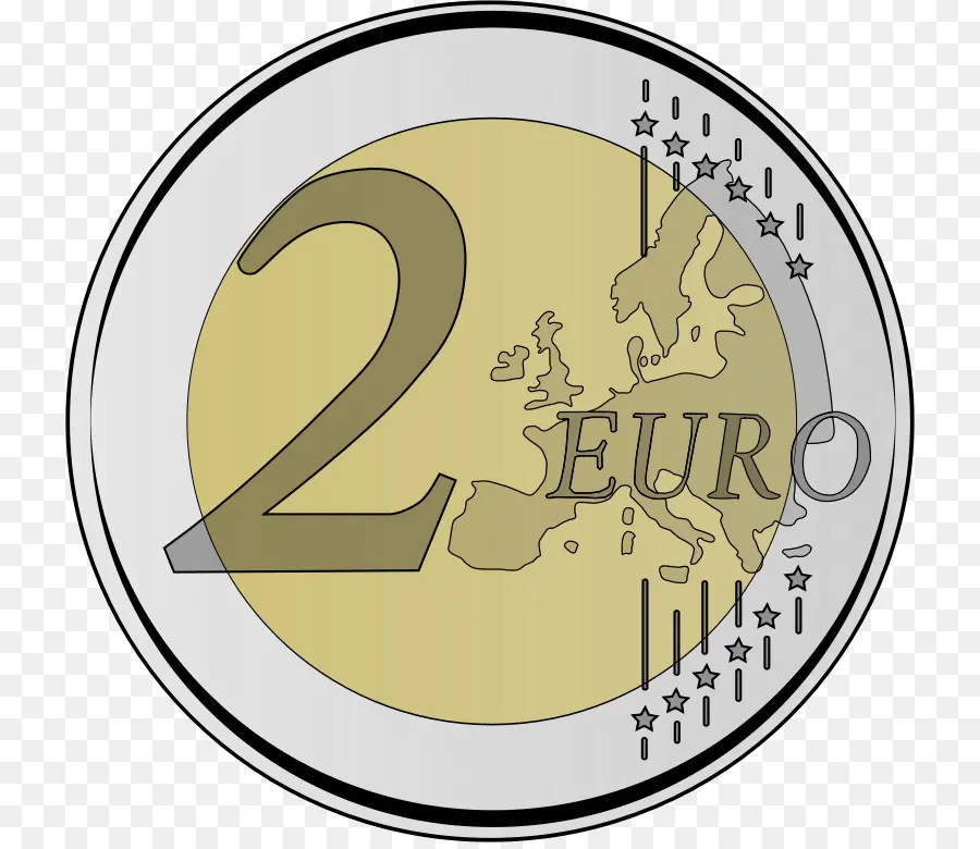 Euro，2 Monedas De Euro PNG
