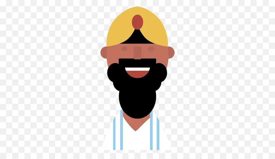 Hombre Sonriente，Turbante PNG