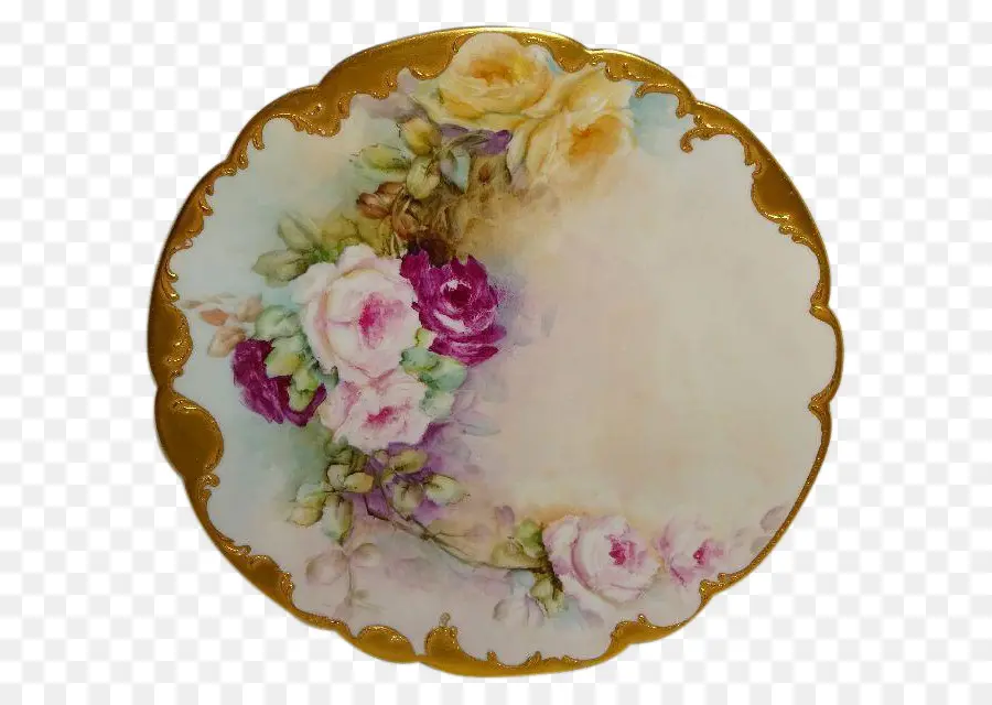 Plato Decorativo，Floral PNG