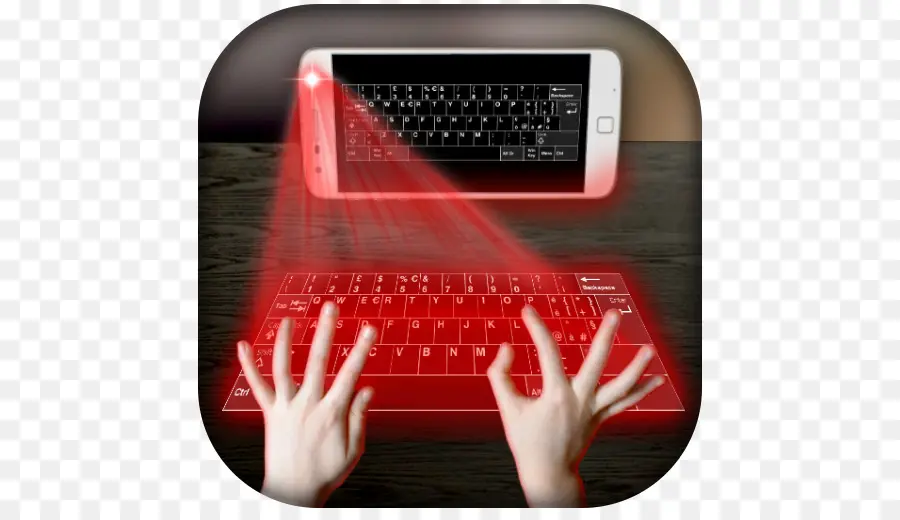 Teclado De La Computadora，Holograma Simulador De Piano PNG