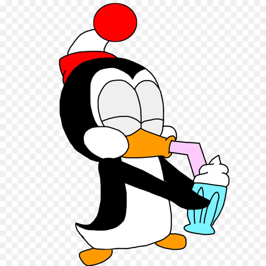 Pingüino Bebiendo，Animal PNG