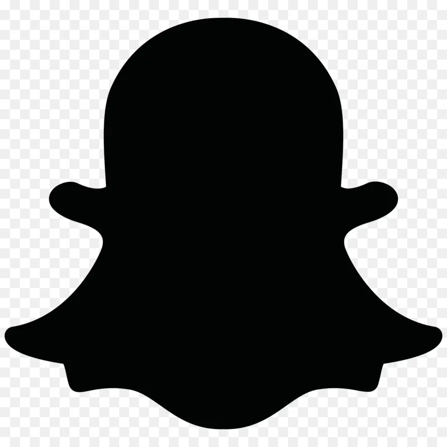 Logotipo Negro De Snapchat，Redes Sociales PNG